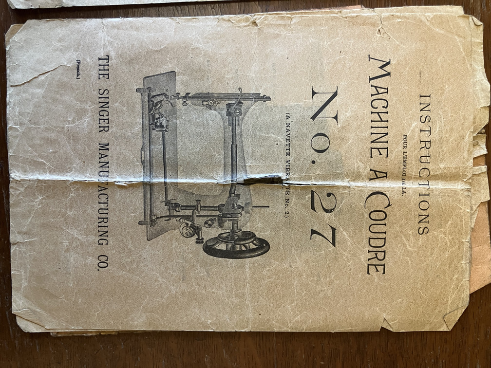 Title page: Machine a Coudre No. 27